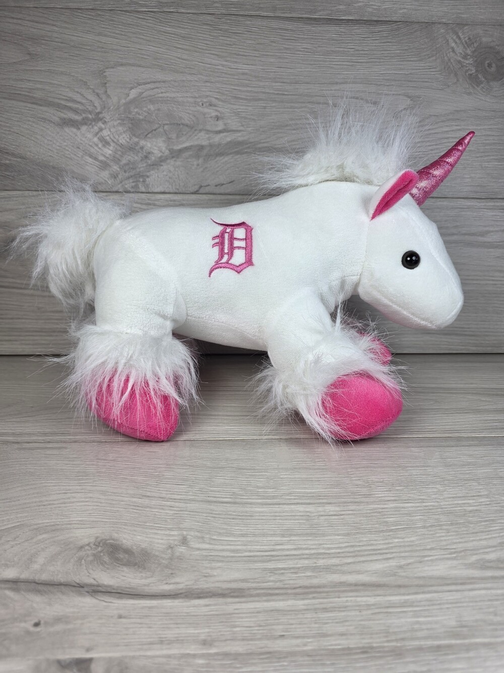 FOCO Detroit Tigers Plush Unicorn Plush White and Pink 10" SU18